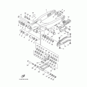 Схема вузла: Задній важіль та Підвіска Yamaha YZ125