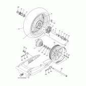 Схема вузла: Заднє колесо Yamaha XV1900 Midnight Star