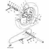 Схема узла: Заднее колесо Yamaha YZ125