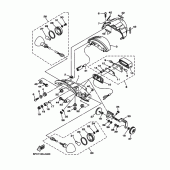 Схема узла: Задний фонарь (Стоп-сигнал) Yamaha XV1700 Road Star Warrior
