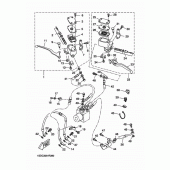 Схема вузла: Передній гальмівний циліндр Yamaha YP400