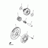 Схема узла: Привод стартера Yamaha YZ250 YZ250FX