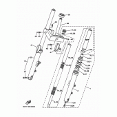 Схема вузла: Вилка передньої осі Yamaha XV1900 Raider S