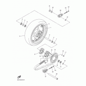 Схема вузла: Заднє колесо Yamaha YZF-R6/YZF600 R6 RaceBase