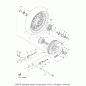 Схема вузла: Заднє колесо Yamaha XVS950 Bolt R-Spec
