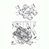 Схема вузла: Головка циліндра Yamaha XJ600 Diversion (S-TYPE)