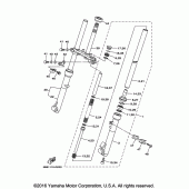 Схема вузла: Вилка передньої осі Yamaha TTR110 TT-R110