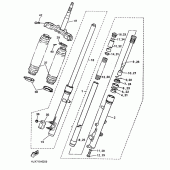 Схема узла: Вилка передней оси Yamaha XTZ660 Tenere
