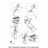 Схема вузла: Підніжки та підставка Yamaha XVS950 V-Star Tourer