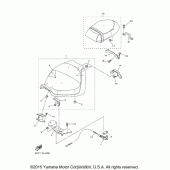 Схема вузла: Сидіння Yamaha XVS950 V-Star