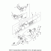 Схема вузла: Вихлопна система Yamaha XV1700 Road Star Silverado