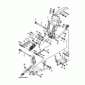 Схема вузла: Задний рычаг и Подвеска Yamaha XV1700 Road Star