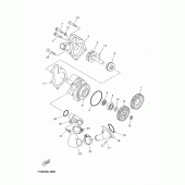 Схема вузла: Водяний насос Yamaha XT660 XT660Z Tenere