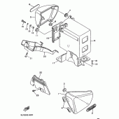 Схема вузла: Бічна кришка / масляний бак Yamaha XV1100 Virago