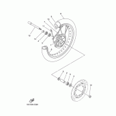 Схема вузла: Переднє колесо Yamaha XT660 XT660X
