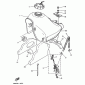 Схема узла: Топливный бак Yamaha DT125 DT125R