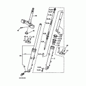 Схема узла: Вилка передней оси Yamaha BT1100 Bulldog