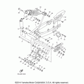 Схема вузла: Задній важіль та підвіска Yamaha TTR125 TT-R125