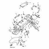 Схема вузла: Крило Yamaha XJ600 Diversion (S-TYPE)