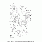 Схема вузла: Бічна кришка Yamaha XVS650 V-Star Custom