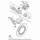 Схема вузла: Задній гальмівний супорт Yamaha YZF600R Thundercat