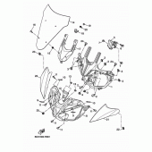 Схема вузла: Облицювальні елементи 1 Yamaha MT07/ MTT690 MT-07 Tracer