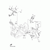 Схема вузла: Підніжки та Підставка Yamaha WR450F