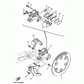 Схема узла: Задний тормозной суппорт Yamaha YZ125