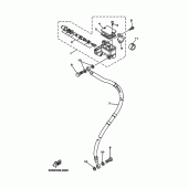 Схема узла: Передний тормозной цилиндр Yamaha DT125 DT125R