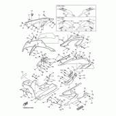 Схема вузла: Облицювальні елементи 2 Yamaha YZF-R6/ YZF600 R6