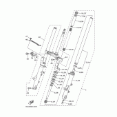 Схема вузла: Вилка передньої осі Yamaha XP500 T-MAX