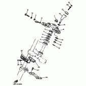 Схема вузла: Рульовий механізм Yamaha XV750 Virago