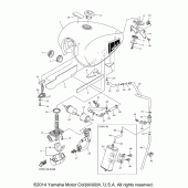Схема вузла: Паливний бак Yamaha XVS950 Bolt