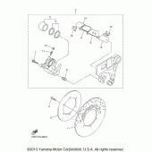 Схема вузла: Задній гальмівний супорт Yamaha XVS1300 Stryker