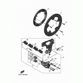 Схема узла: Задний тормозной суппорт Yamaha XV1900 Star Venture