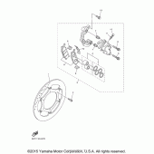 Схема вузла: Переднє гальмо Yamaha XVS950 V-Star