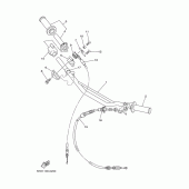 Схема узла: Руль и Тросики Yamaha YZ125