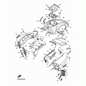 Схема вузла: Бічна кришка Yamaha VMX17 V-MAX