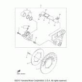 Схема вузла: Задній гальмівний супорт Yamaha XVS1300 Stryker