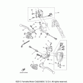 Схема узла: Пульт управления рулевой и Рычаг Yamaha XT250 XT250