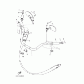 Схема вузла: Руль і Тросики Yamaha XV1900 Midnight Star