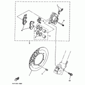 Схема узла: Передний тормозной суппорт Yamaha YZ250 YZ250