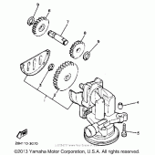 Схема вузла: Масляний насос Yamaha XVZ1300 Venture Royale