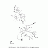Схема узла: Пульт управления рулевой и Рычаг Yamaha XVS1100 V-Star Classic Coast (Cast Wheel)