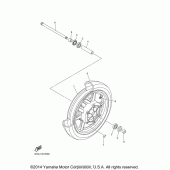 Схема вузла: Переднє колесо Yamaha XVS1300 V-Star Deluxe