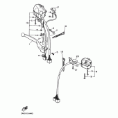 Схема узла: Пульт управления рулевой и Рычаг Yamaha FZX750