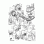 Схема вузла: Впускна система Yamaha XVS1100 V-Star Silverado