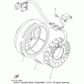 Схема узла: Генератор Yamaha XVS1100 V-Star Custom