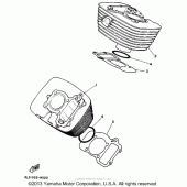 Схема узла: Цилиндр (Non calinia) Yamaha XV250 Route 66
