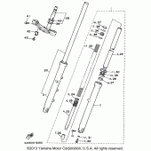 Схема узла: Вилка передней оси Yamaha XV535 Virago